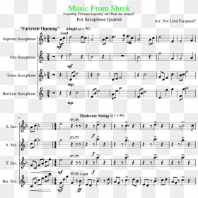 Music From Shrek Sheet Music Composed By Arr - Redline Tango Soprano Sax, HD Png Download - sheet music png