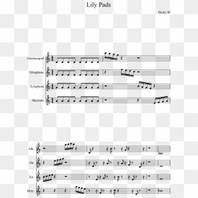 Lily Pads Sheet Music Composed By Becky M 1 Of 2 Pages - Gummy Bear Song Clarinet, HD Png Download - sheet music png