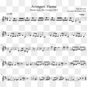 Avengers Theme Sheet Music For Violin Download Free - Avengers Theme Violin Notes, HD Png Download - sheet music png
