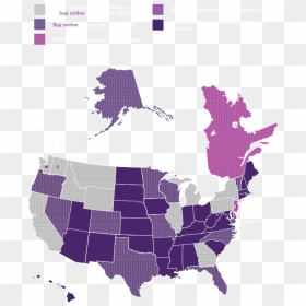 Map Of United States Showing Which States Carry Purple - Super Bowl Poll Map, HD Png Download - purple star png