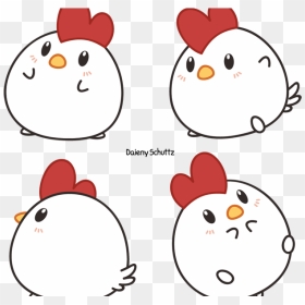 Cute Easy Chicken Drawings, Png Download - Chibi Chicken Drawing, Transparent Png - baby chick png