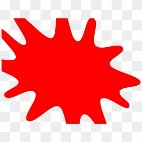 Red Clipart Black And White, HD Png Download - png paint splatter
