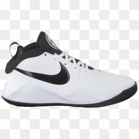 White Nike Sneakers Team Hustle D9 - Basketball Shoe, HD Png Download - nike shoe png