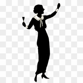 Silhouette Of Celebrating Woman - Woman Teacher Silhouette Transparent, HD Png Download - black woman silhouette png