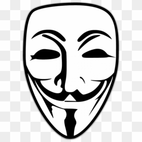 Anonymous Face Png - Vendetta Mask Drawing, Transparent Png - anonymous logo png