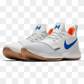 Nike Pg1 Nikeid Okc Thunder - Shoes Paul George 2017, HD Png Download - nike shoe png