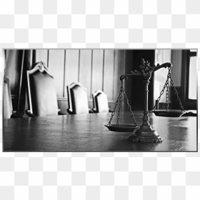 Law Scale On Top Of The Table Inside Court Office - Top Lawyer's Offices Inside, HD Png Download - law scale png