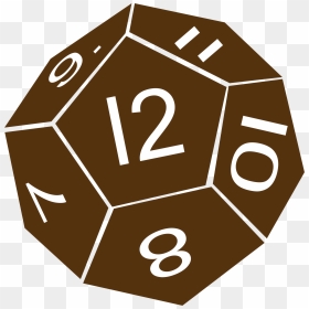 D12 Twelve Sided Dice Clip Arts - D12 Dungeons And Dragons, HD Png Download - 20 sided dice png