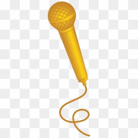 Vector Gold Color - Gold Microphone Clip Art, HD Png Download - microphone vector png