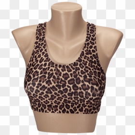 Cheetah-print Sports Bra - Leopard Print, HD Png Download - cheetah print png