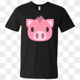 Pig Face Emoji Men"s V Neck T Shirt - T-shirt, HD Png Download - pig face png