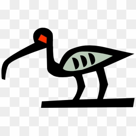 Vector Illustration Of Ancient Egyptian Egret Bird - Hieroglyphen Vogel, HD Png Download - bird vector png