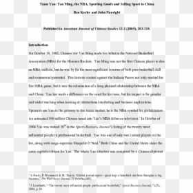 Essay, HD Png Download - yao ming png