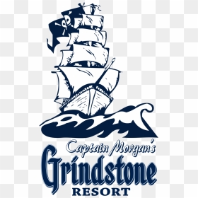 Captain Morgan"s Grindstone Resort , Png Download - Vector Black And White Pirates Ships, Transparent Png - captain morgan png