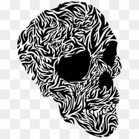 Abstract Skull Png - Skull And Flames Png, Transparent Png - skull vector png