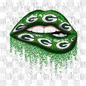 Green Bay Packers Glitter Lips , Png Download - Green Bay Packers Lips, Transparent Png - green bay packers png