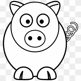 Easy Colouring Pages For 2 Year Olds, HD Png Download - pig face png