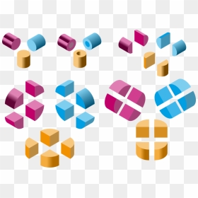 Line,shape,isometric Projection - Cylinder Isometric Svg, HD Png Download - vector shapes png