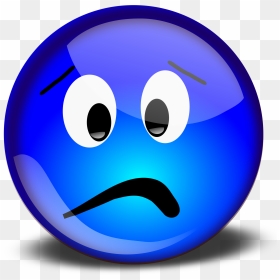 Blur Clipart Sad Face Pencil And In Color Blur Clipart - Blue Sad Face Emoji, HD Png Download - face blur png