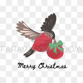 Bullfinch Christmas Cartoon Winter Bird Vector Illustration, HD Png Download - bird vector png