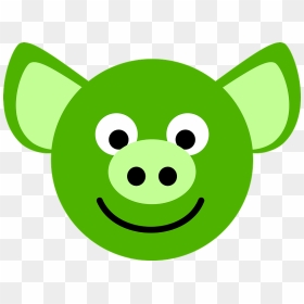 Green Pig Face Clipart - Світлофор Картинки Для Дітей, HD Png Download - pig face png