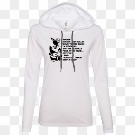 Yoda Seagulls Poke At My Head Ladies Ls T-shirt Hoodie - Hoodie, HD Png Download - yoda head png