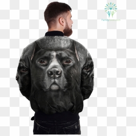 Black Pitbull Over Print Jacket Payment Shipping %tag - Marine Corps Military Police Security, HD Png Download - pitbull dog png