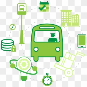 Smart Transportation Png, Transparent Png - bus icon png