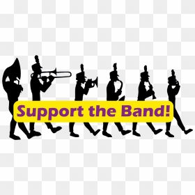 Marching Band Silhouette , Png Download - Bts Marching Band, Transparent Png - marching band png