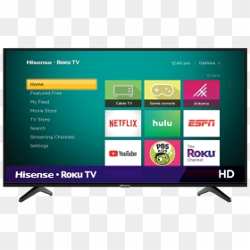 Hd Hisense Roku Tv - Smart Tv Hisense 32, HD Png Download - old tv screen png