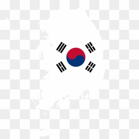 South Korea Map Flag - South Korea Map And Flag, HD Png Download - south korea flag png