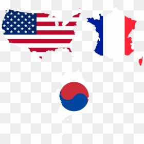 Transparent South Korea Flag Png - Usa Map Flag Png, Png Download - south korea flag png