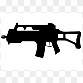 Assault Rifle Silhouette Vector Image - Weapon Clipart, HD Png Download - rifle silhouette png