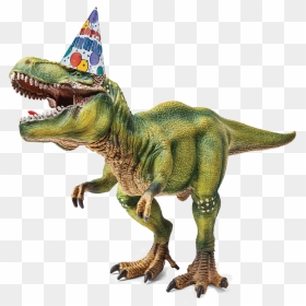T Rex With Birthday Hat, HD Png Download - tyrannosaurus rex png