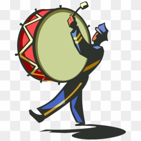 Clip Art Royalty Free Library Marching Band With Drum - Bass Drummer Marching Band, HD Png Download - marching band png