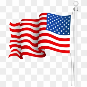 United States Flag Clip Art Cliparts Co - American Flag On Pole Clip Art, HD Png Download - american flag clip art png