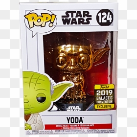 Gold Princess Leia Funko Pop, HD Png Download - yoda head png