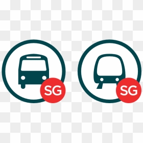 Two Logos For Two Transportation Apps Logo Icon Sg - Bus Singapore My Transport Icon, HD Png Download - bus icon png
