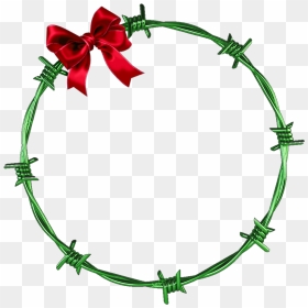 Circle Of Barbed Wire, HD Png Download - barbed wire border png