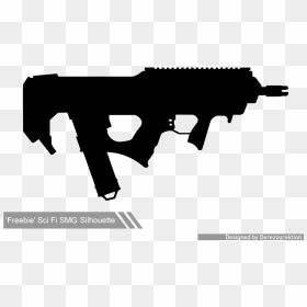 Handgun Png Sillouettte - Sci Fi Weapon Silhouette Png, Transparent Png - rifle silhouette png