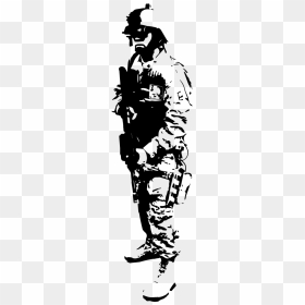 Transparent Rifle Silhouette Png - Soldier Vector Art, Png Download - rifle silhouette png