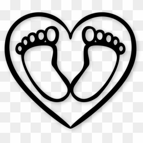 Little Feet Heart Doodle - Emblem, HD Png Download - heart doodle png