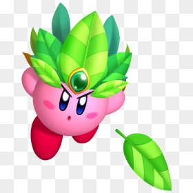 Kirby Launching Deadly Leaves From His Leaf Crown - Kirby Return To Dreamland Leaf, HD Png Download - leaf crown png