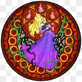Kingdom Hearts Aurora Stained Glass, HD Png Download - kingdom hearts crown png