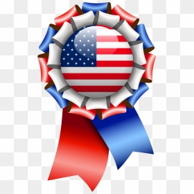 United Rosette Usa Of States Flag The Clipart - Circle Ribbon Design Png, Transparent Png - american flag clip art png