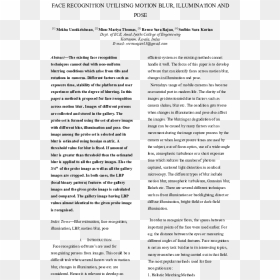 Document, HD Png Download - face blur png