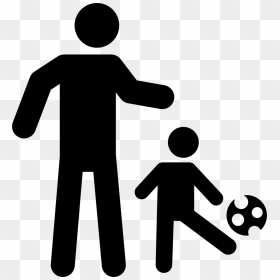 Father Playing Soccer With His Son - Father And Son Icons, HD Png Download - father and son png