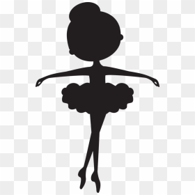 Bailarina Blanco Y Negro, HD Png Download - little girl silhouette png