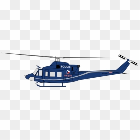 Bell 412 Helicopter Of The Czech Police - Blue Police Helicopter Clip Art, HD Png Download - police helicopter png