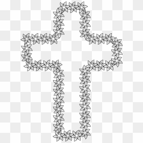Floral Cross Ii - Cross, HD Png Download - catholic cross png